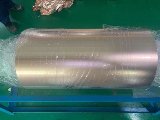 12um電気分解の薄い銅ホイルのロールごとの高い延性500 - 5000のメートルの長さ